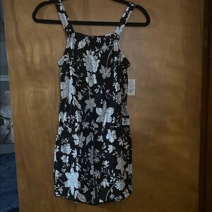 The Children's Place Black and White Floral Romper